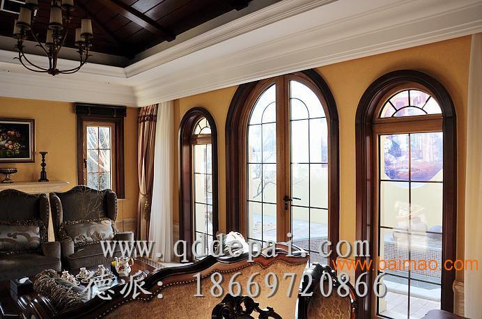 青岛铝包木门窗安装木铝复合窗销售欧式门窗生产